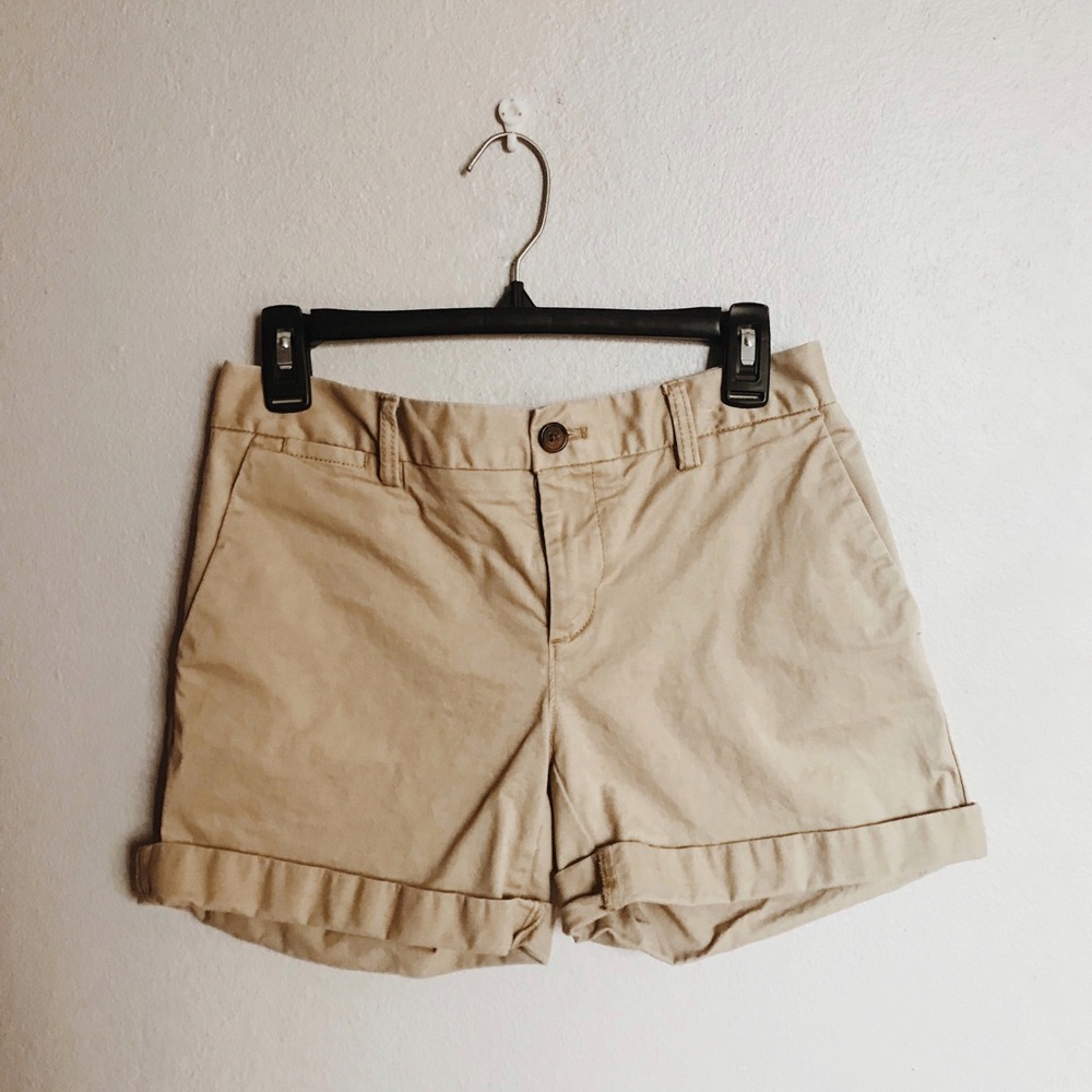 Tan bermuda shorts